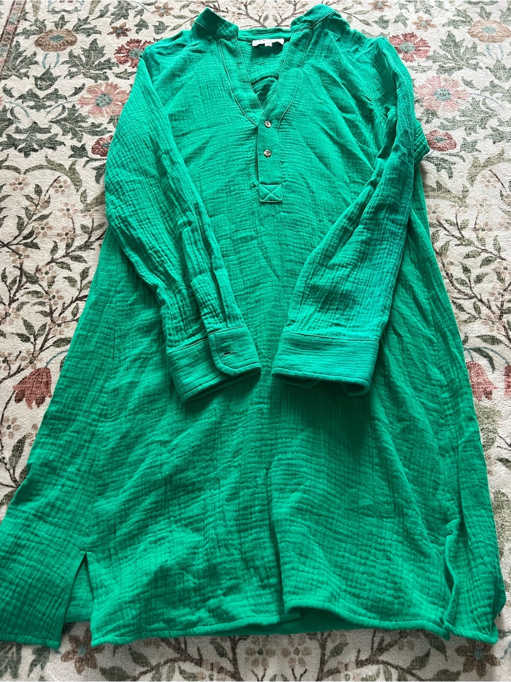 Bird & Knoll Cotton Gauze Dress Medium Green